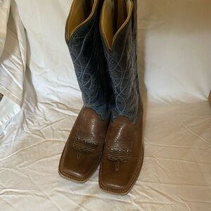 Ariat Brown and Blue Heeled Boots